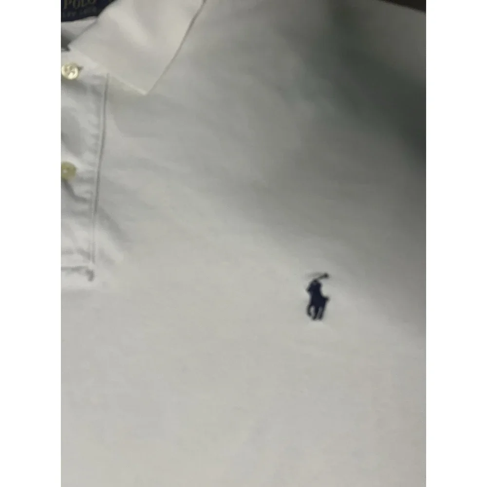 Ralph Lauren Polo Shirt Men's Size 3XLT Long Tall White Short Sleeve Pony Preppy